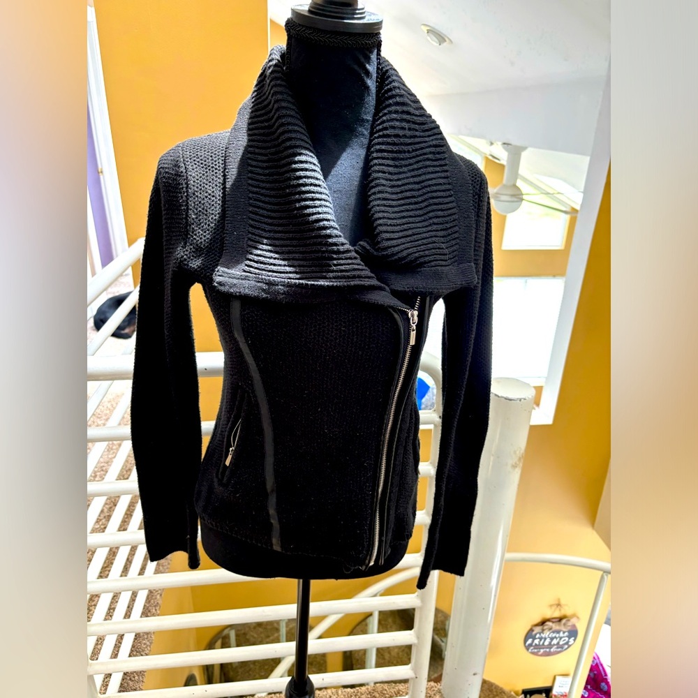 Sweater zip up cardigan